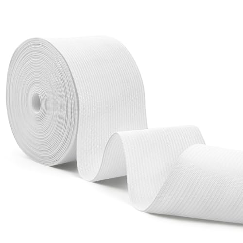 LABUYI 1 Rouleau Elastique Couture,Ruban Elastique,Bande Elastique Couture,Elastique Vetement Couture 50mm,pour...