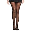 DOKRIN Collant e calzamaglie da donna,Calze jacquard nere con motivo a cuori, collant sottili per donna.