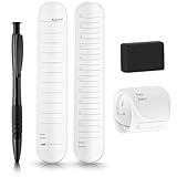 Andibro 2 Pcs Reusable Silicone Memo Wrist Band, Waterproof Wearable Memo Wrist Band to Do List Wrist Band with 1 Pcs Oil-Based Ballpoint Pen and 1 Pcs Eraser for Daily Planner Study Task(White)