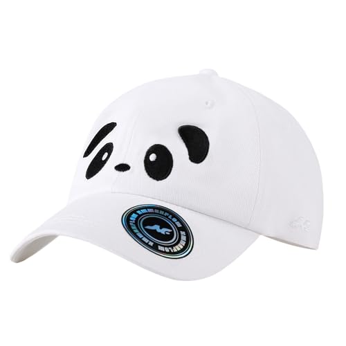 XMMAXFLOW Fashionable Animal Baseball Cap for Unstructured Soft Cotton Adjustable Baseball Cap Men Women (US Alpha One Size White- (Panda))