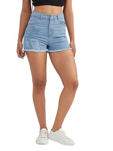 Image of Dolce Crudo Women's High Rise Denim Shorts - Relaxed Fit