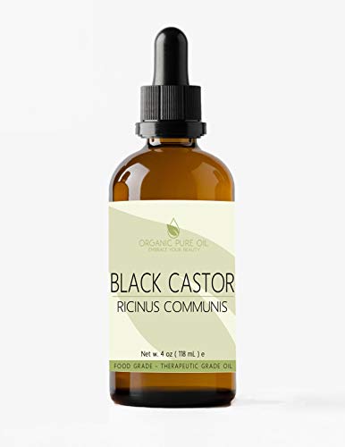 Organic Pure Oil - Jamaican Black Castor Oil 4 oz 100% Pure Natural Cold Pressed Refined Extra Virgin Premium Pharmaceutical Grade for Hair Stimulant Skin Moisturizer by Organic Pure Oil