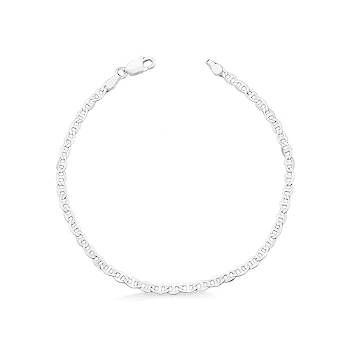 AMENNA, Conjunto Piastrine 3mm Corrente 70cm e Pulseira Masculina Prata 925