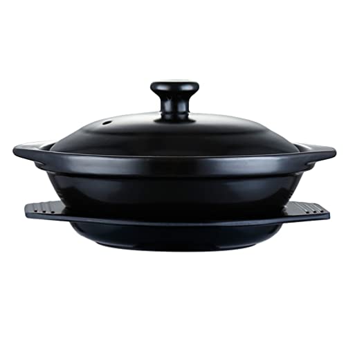 Pentole in terracotta per pentola di terracotta: pentola da cucina in argilla resistente al calore in ceramica cinese per stufato sano per cucina domestica 610 ml