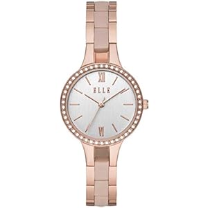 ELL21021 Women’s Wristwatch, Pink Gold, Dial Color – Silver, Quartz Watch, Simple, Affordable