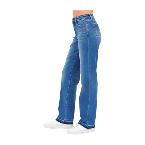 Judy Blue Mid Rise Release Hem Jeans3