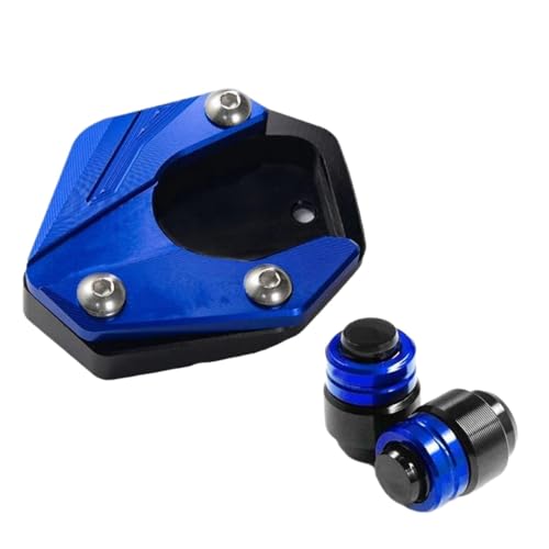 �T�C�h�X�^���h�����p�b�h �ɓK������ CB500X CB650R CB500F CB125R CB300R CB400X CBR650R CB 500X CB 650R �L�b�N�X�^���h�t�b�g�p�b�h�T�C�h�X�^���h�G�N�X�e���V����(1 set blue)