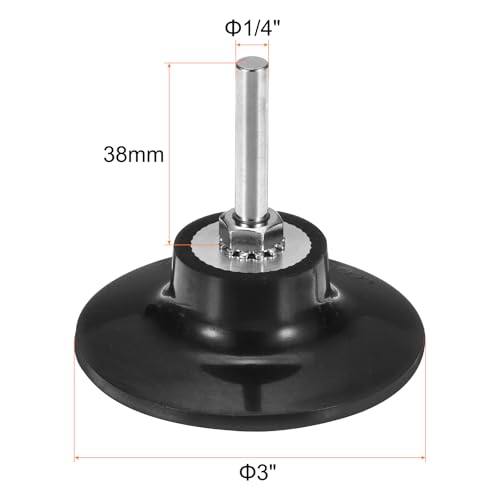 QUARKZMAN 5 Stück 3 Scheibenpad-Halter Schnellwechsel-Scheiben 1/4 Schaft-Halter Mandrel für Die Grinder Schleif- und Konditionierscheiben, Schwarz