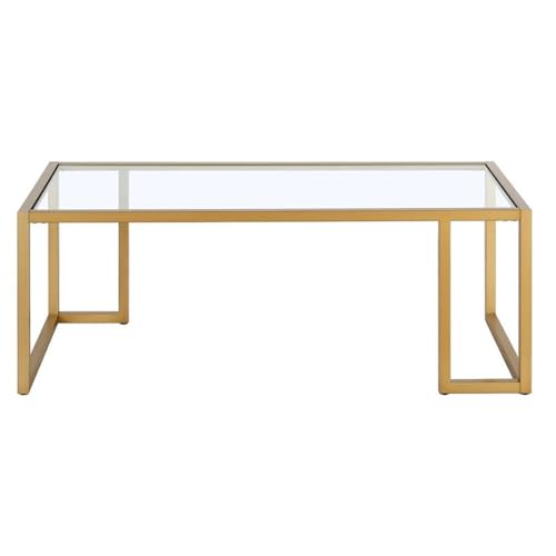 Henn&Hart 45" Modern Coffee Table, Gold by Henn&Hart - Used condition - Image 3