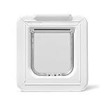 Cat Mate Elite Microchip Cat Flap with Digital Timer & LCD Display (355) - For Small to Average sized Cats, Easy Installation in UPVC Doors, Glass, and Wood, White