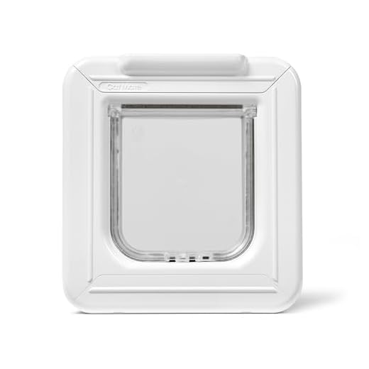 Cat Mate Pet Mate 35368003554 Cat Mate Elite Microchip Tijd- Schakelaar Kattenluik, 24,8 x 14,5 x 26,7 cm, Wit
