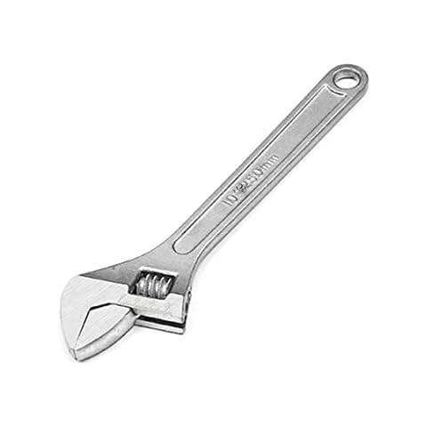 Sehfupoye 10 inch Adjustable Wrench Forged Heat Treated Chrome-plated Aluminum Alloy Spanner Wrenches Shank Plumber Cover