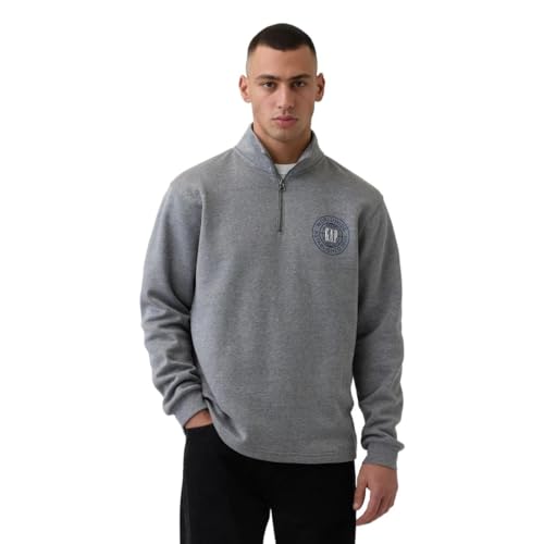 Image of Gap Men Printed Standard Fit Collared Neck Full Sleeve Sweatshirt