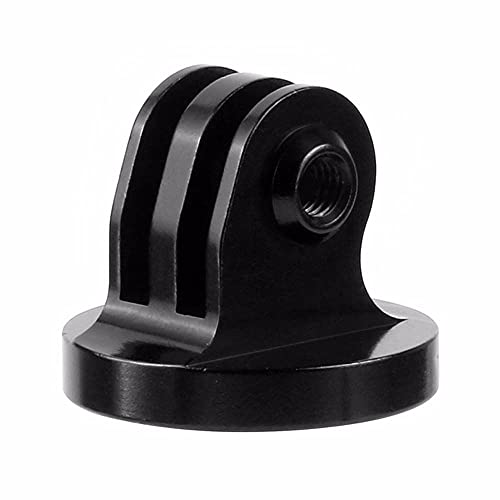 GUODUN Adaptador de cámara de acción Base fija Adaptador de rosca 1/4 Orificio de tornillo Montaje en trípode Aleación de aluminio CNC para adaptador de montaje en trípode (negro) Cover