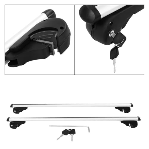 Barras transversales portaequipajes universales de aluminio 120cm para techo de coche 5