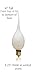 LightLady Studio Silicone Light Bulbs for Candle Lamps, 7 Watts, 12 Pack Dipped Candle Bulbs for Window Candles, Candelabra, Handmade White Flame Shaped Design