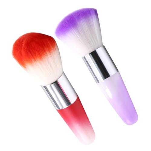 HAMPPLIES 2 piezas Brochas Uñas Polvo Pinceles Maquillaje Polvo para Uñas Limpieza Removedor Esmalte Manicura Profesional y Uso Casa
