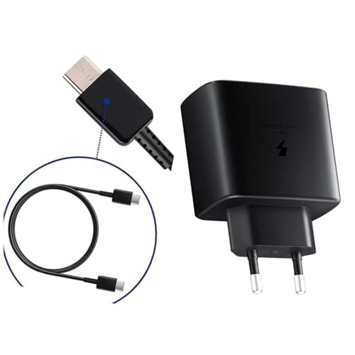 Image of Original 45W Fast Charger for Samsung Galaxy S24 | S24 Ultra - Super Fast Charging Adapter with USB-C Cable(Black)