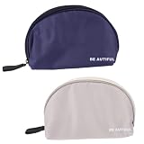 2 Stück Nylon Kleine Kosmetiktasche,Make up Tasche Klein,wasserdichte und Leichte Schminktasche,Kosmetiktasche Klein für Handtasche,Schminktasche Klein,Kleine Kosmetiktasche für Handtasche