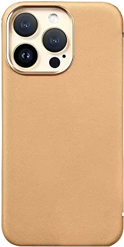 Étui iPhone 14 GUMMMY en cuir camel élégant et résistant