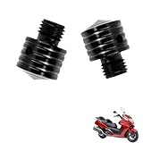 Reemplazo: Este accesorios está diseñado para reemplazar directamente los pernos de los espejos retrovisores viejos, tuning dañados, y ofrece un excelente rendimiento. Se integran a la perfección con la configuración original de su motocicleta, lo que facilita la actualización de su vehículo