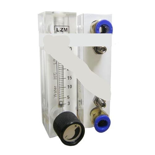 Débitmètre d'eau LPH rotamètre LZM-6T tube PU 8mm vanne de commande 5-50L