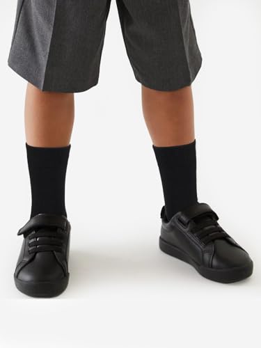 Image of COTTON DAY Unisex Kids Youth Boys Girls Soft Cotton School Crew Dress Socks Seamless Toe Black White Gray Navy 6 Pack