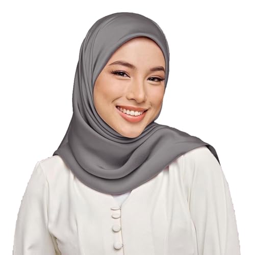 35”Large Pure Color Square Satin Head Scarf-Hair Scarf Like Silk Scarf Square Scarf Bandanas for Women