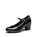 DREAM PAIRS Scarpe con Tacco Grosso da Donna Décolleté con tTacco Alto Classico Décolleté in PU Nero SDPU2231W-E Größe 39 (EUR)