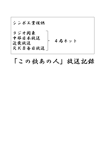 『シンポ工業提供「この歌あの人」放送記録』