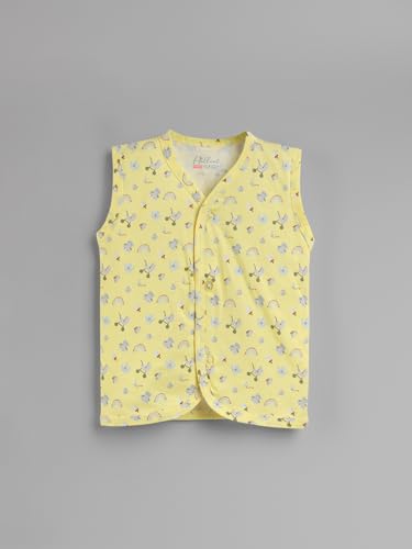 Image of HELLCAT 100% Cotton Front Open Jhabla Vest & T Shirt for Babies - Pack of 5 (Unisex,Sleeveless)