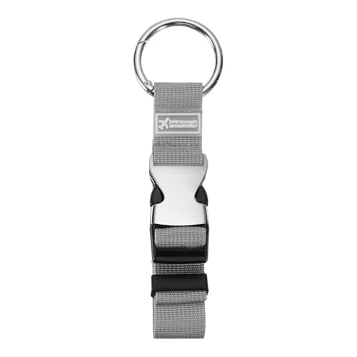 Image of HARFINGTON Luggage Straps Jacket Clips Strap Nylon Adjustable Suitcase Belt Baggage Backpack Connector Travel Accessories with Metal Buckle for Extra Bags Travel Attachment, Gray