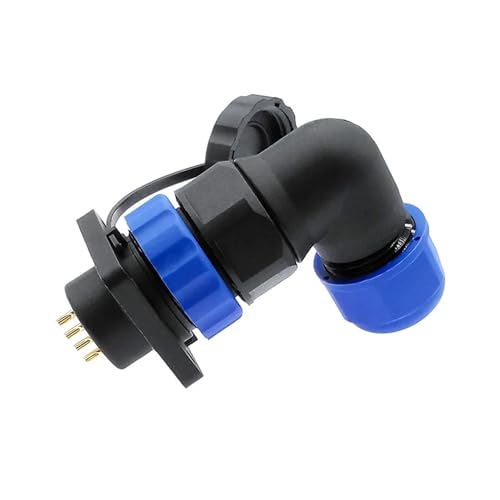 Conector SP20 de 9 pines contra humedad: brida codo 90° estanca IP68 2