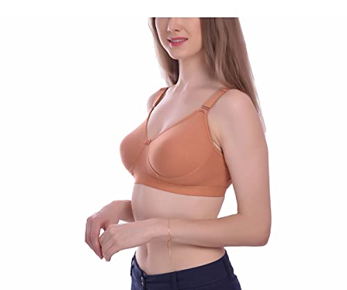 Image of Viral Girl Women's Wire-Free Cotton Hosiery Bra | Non-Padded, Full Coverage, Adjustable Straps | Soft Comfortable Innerwear with Hook & Eye Closure for Everyday Use