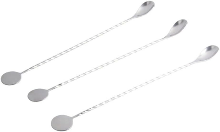 2pcs Stainless Steel Cocktail Swizzle Stick with Spiral Handle