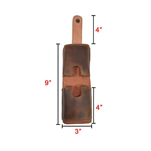 Hide & Drink, Double Deck Holder Handmade From Full Grain Leather - Bourbon Brown #TOP4