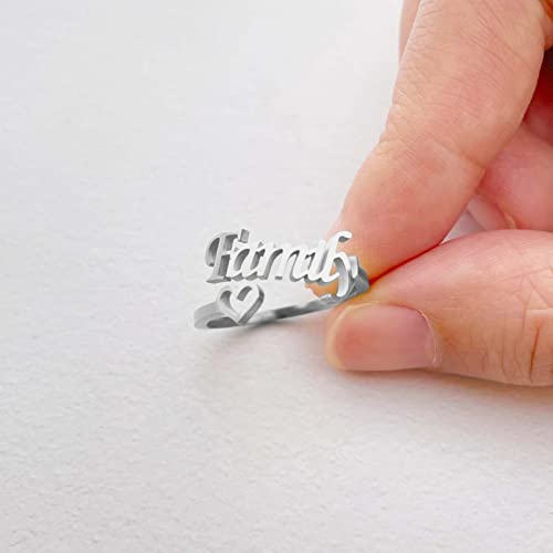 Personalized Name Ring Custom Promise Ring 925 Sterling Silver Name Rings Personalized for Her Customize Mother Rings Personalized Jewelry Gift for Women Mother BFF4