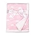 American Baby Company Heavenly Soft Sherpa/Chenille Receiving Blanket, 3D Cloud Pink, 30" x 35", for Girls