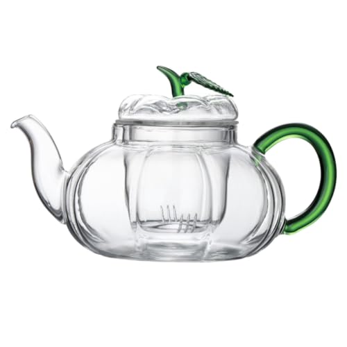 JOINPAYA 600ml Green Glass Tea Pot with Infuser