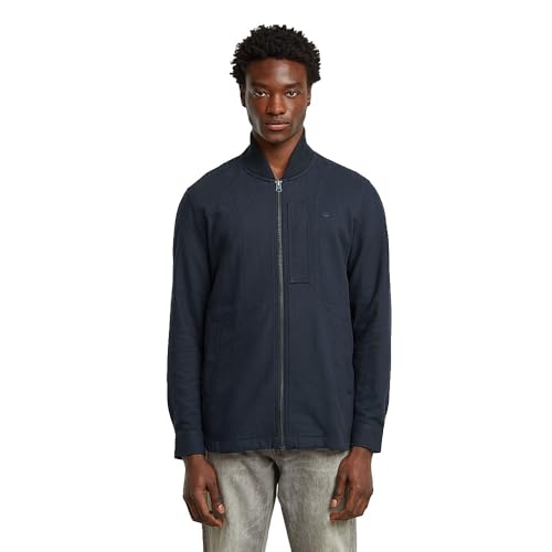 G-STAR Bomber Collar Zip Overshirt Giacca, Blu (Salute D26813-D750-C742), XL Uomo
