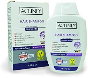 Aclind 10.1 Fl Oz. Hair Loss Shampoo - Shampoo for Thinning Hair and Hair Loss - Hair Growth Shampoo - Hair Loss Shampoo for Women - Hair Thinning Shampoo - German Brand - For All Hair Types - Aclind