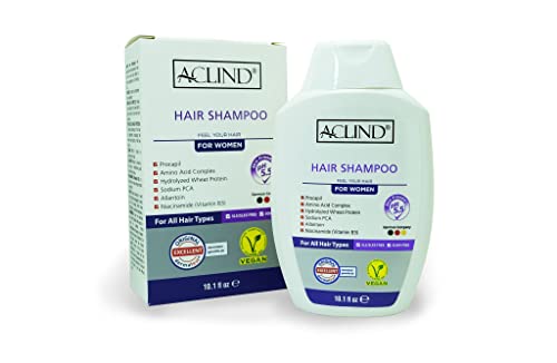 Aclind 10.1 Fl Oz. Hair Loss Shampoo - Shampoo For Thinning Hair And Hair Loss - Hair Growth Shampoo - Hair Loss Shampoo For Women - Hair Thinning Shampoo - German Brand - For All Hair Types - Aclind #TOP1