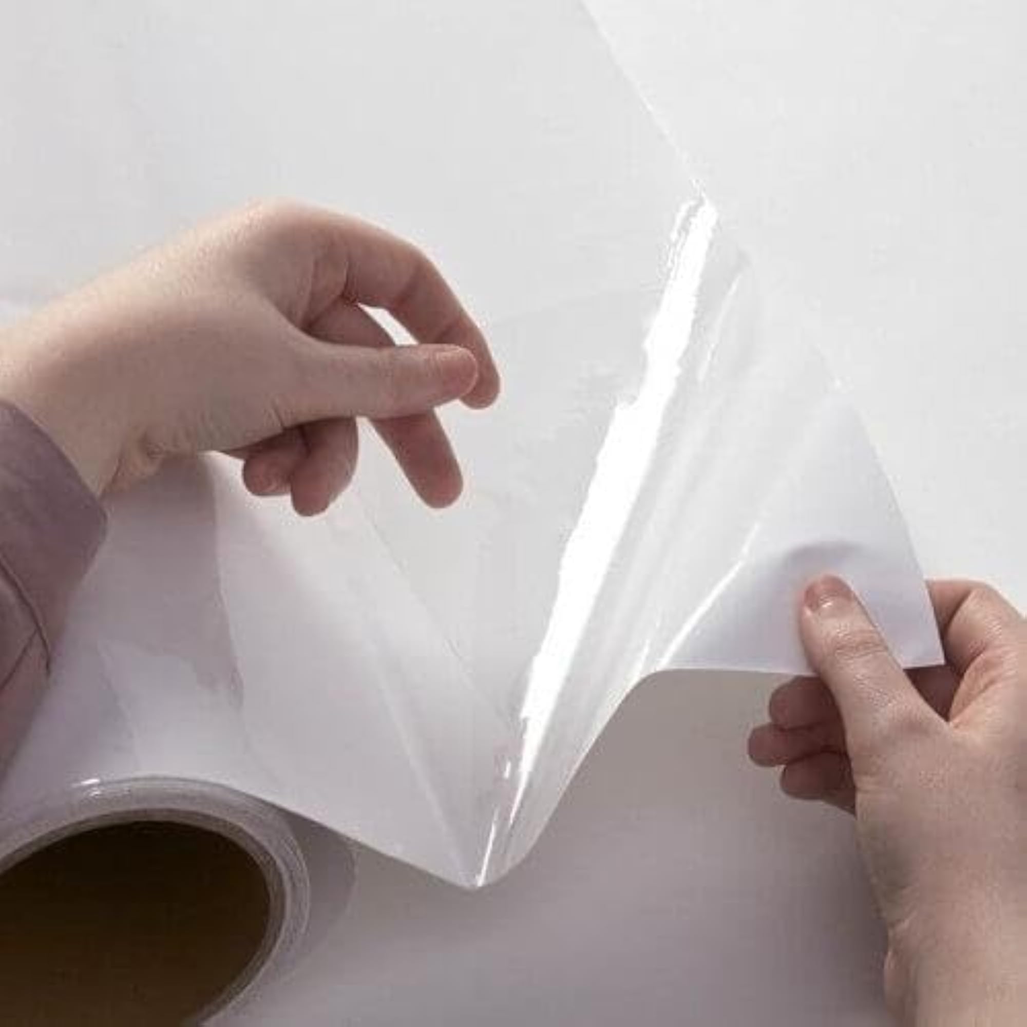 Clear Paper Glossy Self Adhesive Wallpaper, 12x50 Inch