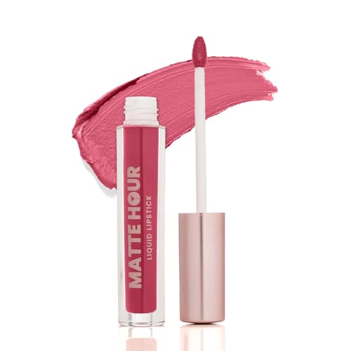 Image of Swiss Beauty Matte Hour Liquid Lipstick | Non-Transfer Formula | Highly Pigmented | Up To 10-Hour Wear | Waterproof & Smudge-Proof | Enriched with Vitamin | Shade-4. Peach Bellini, 4.2ml