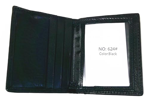 Western ostrich leather men's trifold multiway usage short wallet in 2 colors. (Star Black)2