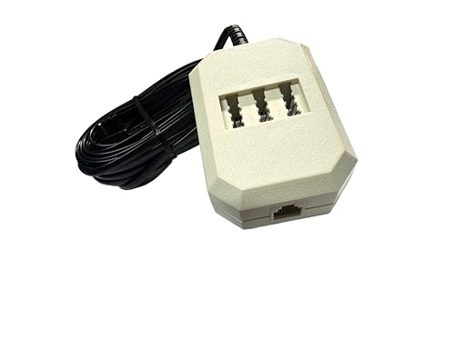 G-TELWARE® Adattatore analogico/splitter TAE F western maschio su presa TAE NFF N-NFF e RJ11, 6 metri (F-NFF, 6M)