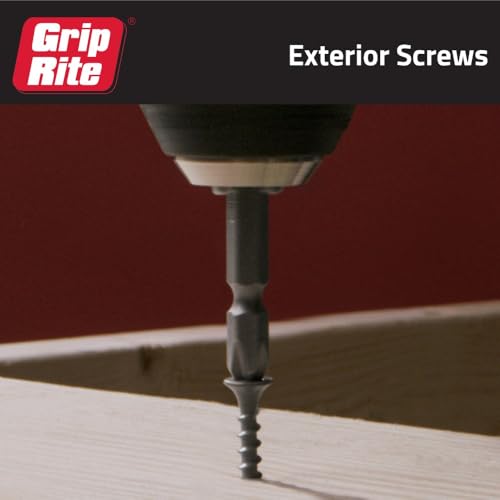 Grip-Rite PTN312S5 PG10 Polymer Coated #10 x 3-1/2" Coarse Thread Deck Screw, Gray, 5lb Box by Grip-Rite - Image 8