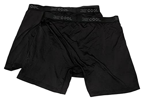 32 Degrees Men's Underwear Size L Reg Cool 2-Pack Nylon Black2