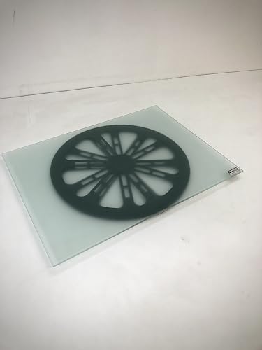 Base de TV giratoria, rotación facilitada, fabricada en vidrio templado satinado, dimensiones 44 x 33 cm