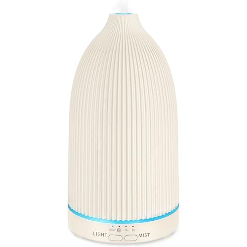 URPOWER 100ML Essential Oil Diffuser Ultrasonic Cool Mist Humidifier with 7 LED Lights, Timer & Auto-Off Quiet Aromatherapy Scent Diffuser for Home Bedroom Office Relaxation
